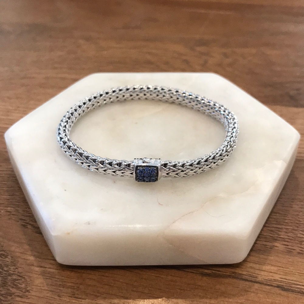 John Hardy Icon Bracelet Pavé, Blue Sapphire, 6.5 MM